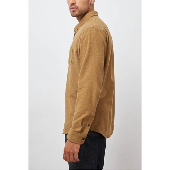 Rails Runson Button Down Collared Long Sleeve Brushed Flannel Shirt Golden Rod - Picture 2 of 12